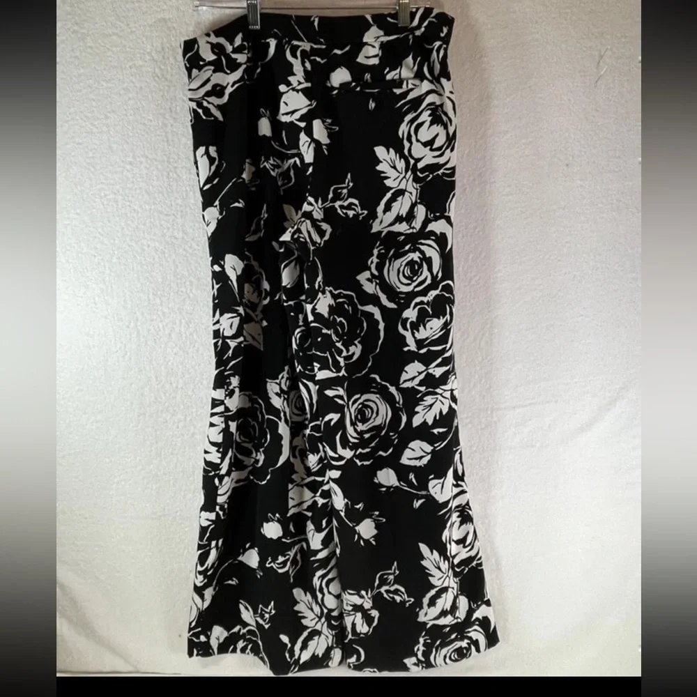 Ralph Lauren palazzo wide leg Floral pants SZ 10 - Picture 3 of 12